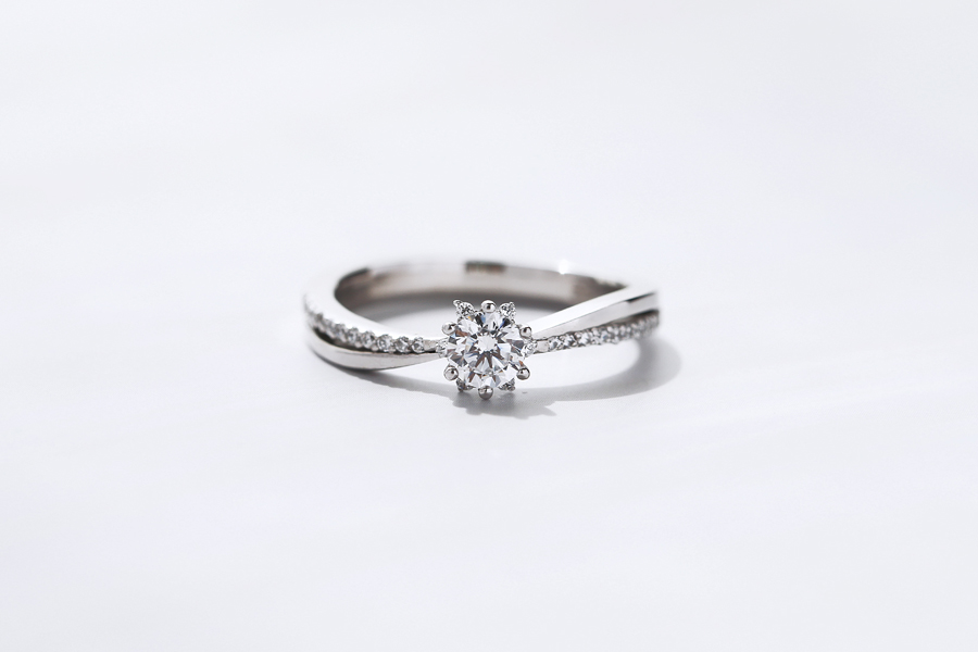 스텔라 LAB3부 - 화사한 디자인의 3부 랩다이아몬드 결혼프로포즈반지