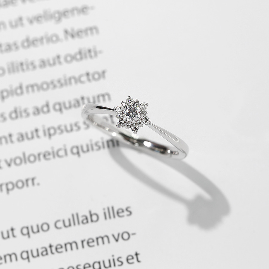 글로리아 LAB1부 - 아기자기한 플라워디자인 랩다이아몬드 1부 반지