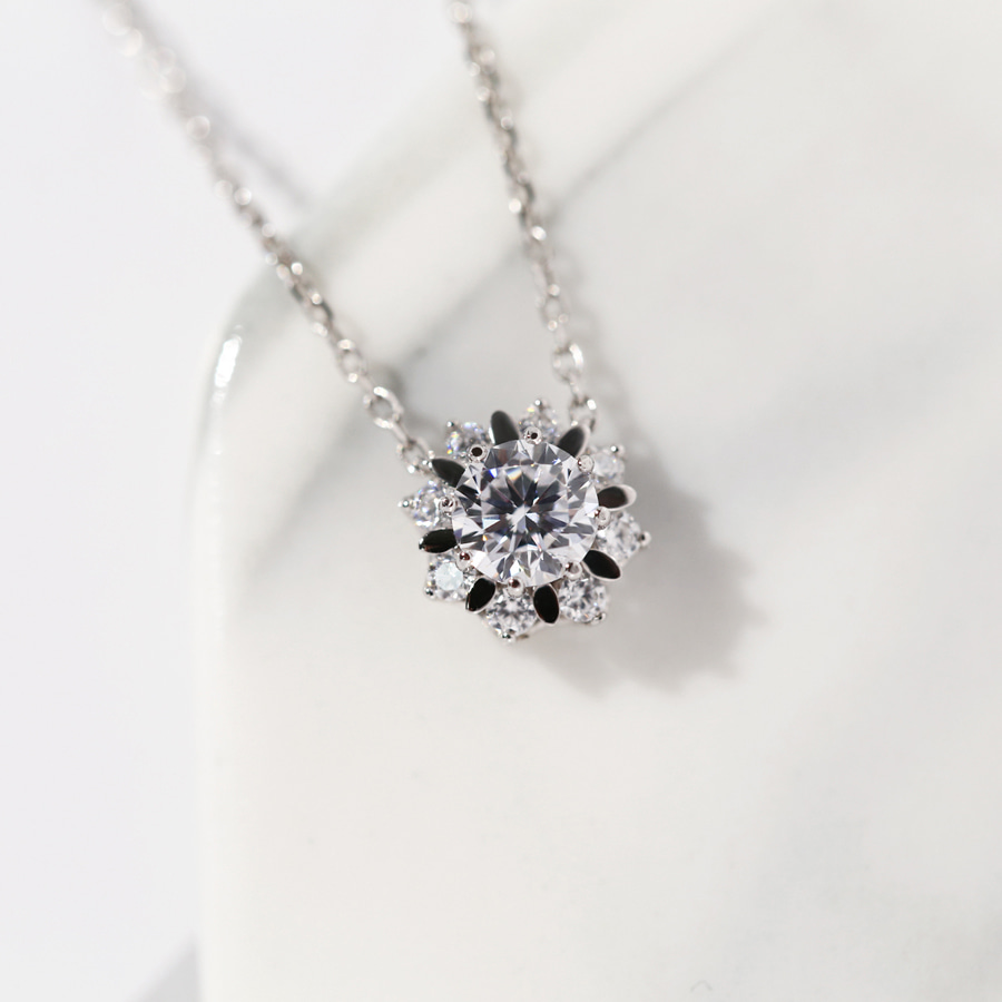아젤리아  LAB다이아 5부 - 플라워세팅 5부 랩그로운 다이아몬드목걸이 기념일선물