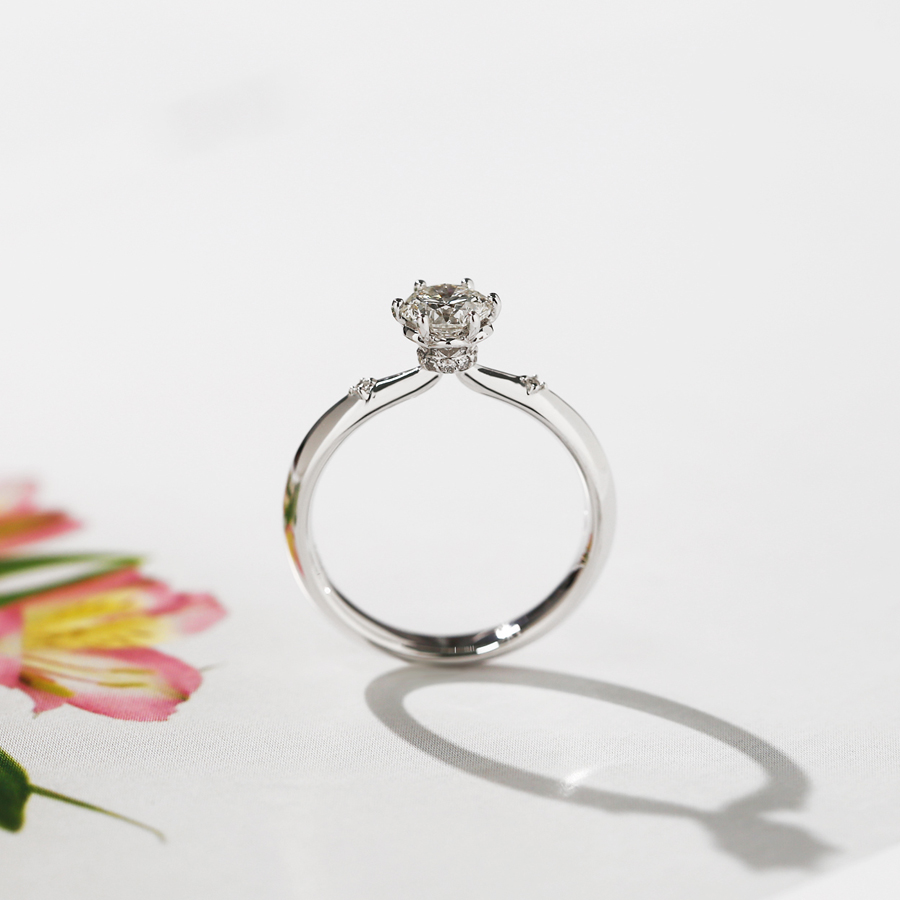 주피터 LAB5부 - 부케 디자인의 5부 랩그로운 다이아몬드 결혼프로포즈반지